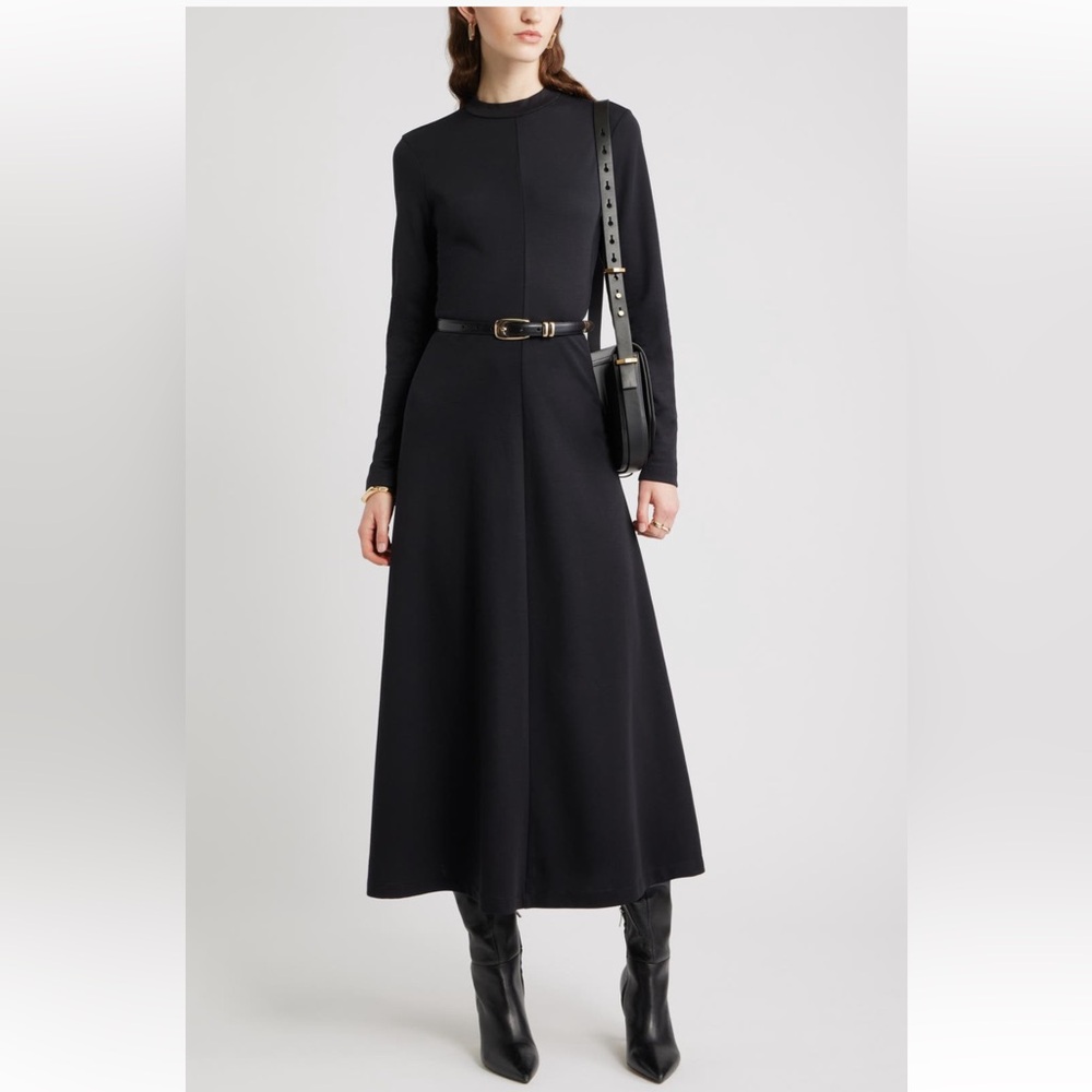 COS Black Long A-Line Maxi Skirt